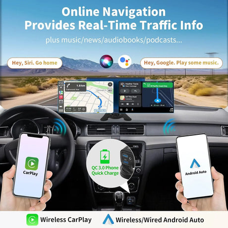 ATOTO P8 7" GPS für Auto – Doppelte Full-HD-Kamera, Fernbedienung, QLED-Touchscreen, CarPlay und Android Auto ohne Kabel, Adattative WDR-Leuchte, Auto-Schirm