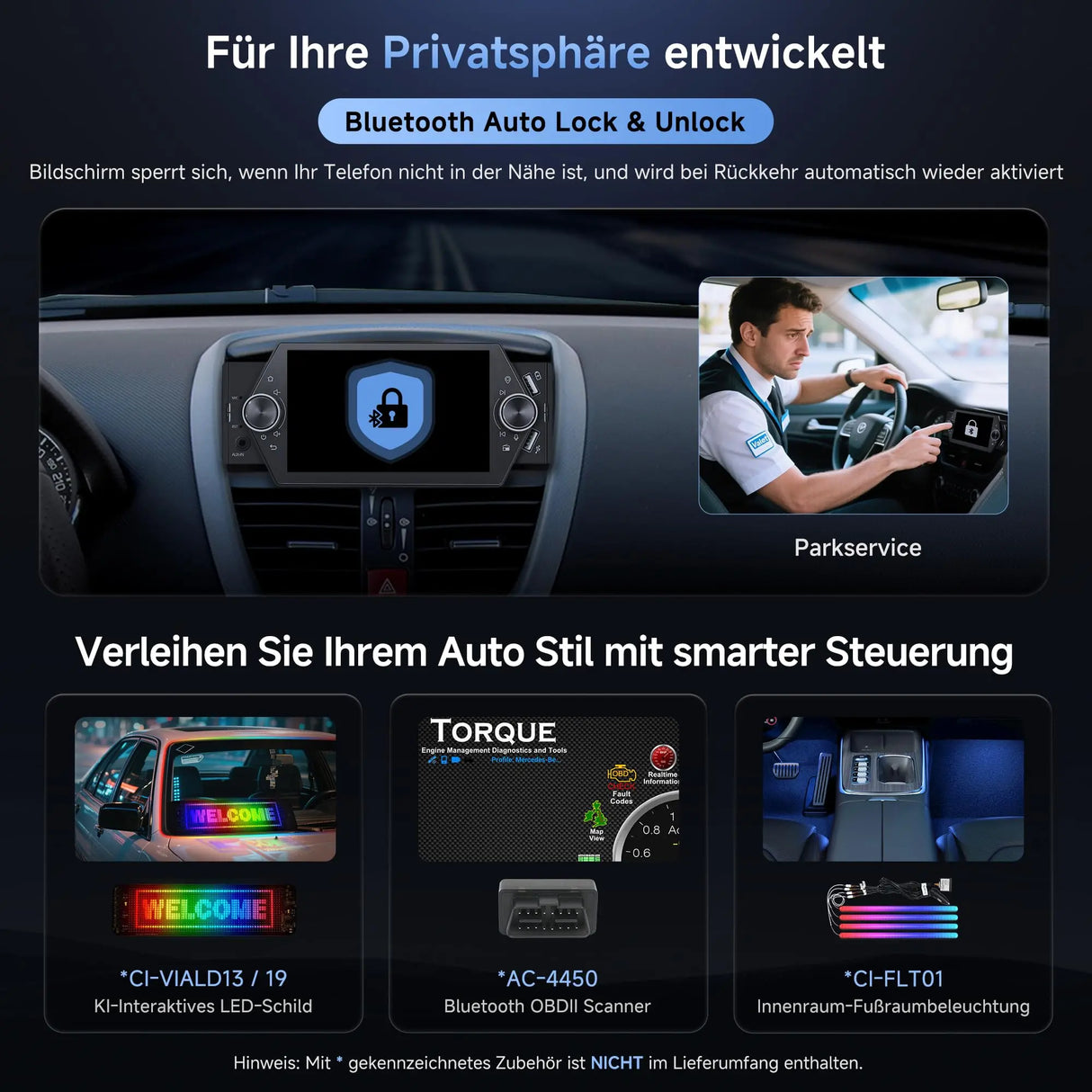 ATOTO A5LG1A5T 5" Android Autoradio Bluetooth 1 DIN, 2G+32G, Wireless CarPlay & Android Auto, Touchscreen, Wi-Fi/USB Tethering, MirrorLink, GPS, FM/RDS, Sprachsteuerung, Live-Rückansicht