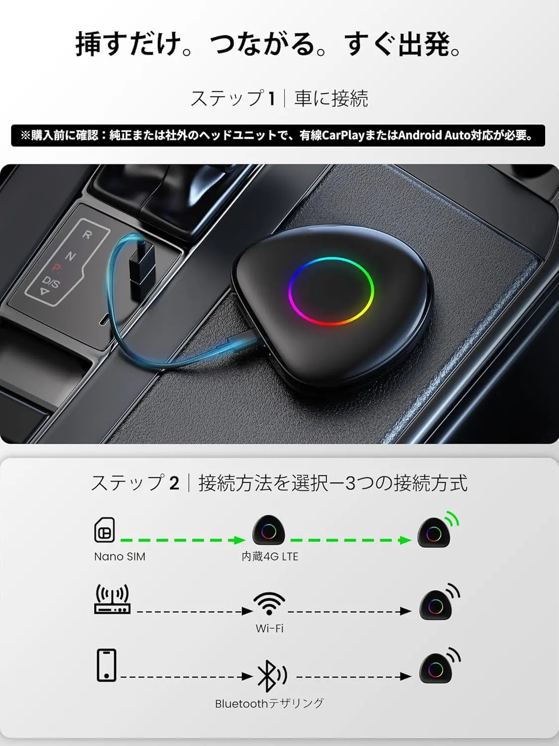 ATOTO CarWave CB6 ワイヤレスアダプター Magic Box、ワイヤレス