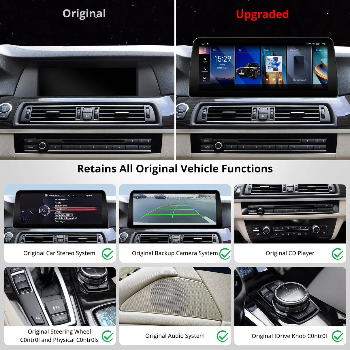 ATOTO S8BM5S512B8PN 12,3" Autoradio Bluetooth, CarPlay, Android Auto Wireless, Navigatore, AI, 2 BT, 4G LTE – Compatibile con BMW Serie 5 F10/F11 NBT (2013-2017), Mantiene Funzioni Originali