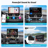ATOTO P509SD 9'' Portable CarPlay Screen with Dash Cam, 1080p Backup Camera, CarPlay & Wireless Android Auto, Touch Screen,AUX/FM, SWC