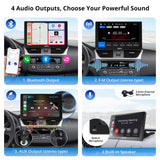ATOTOEXCEL P5 Autoradio Portatile con CarPlay Senza Fili, Android Auto Senza Fili, 9 Pollici 1028x720 QLED Touchscreen Schermo Per Auto, con telecamera posteriore da 1080P, Mirror Link/FM/AUX