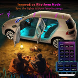 ATOTO CI-FLT01 Smart Car LED Lights - App Controlled RGB Interior Lighting, 160 LEDs, 16M Colors, 21 Music Modes, Front/Rear Independent Control