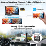 ATOTO P5 9" GPS Per Auto – Telecamera Posteriore 1080P, QLED Touchscreen 1028x720, CarPlay Senza Fili, Android Auto Senza Fili, Mirror Link, FM, AUX, Autoradio Portatile