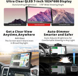 ATOTO 7" Portable Sat Nav with Wireless CarPlay & Android Auto, 4+32G, 1080P Reverse Camera, QLED Touchscreen, 4G LTE, GPS Navigation, WiFi, Dual Bluetooth, Auto-Dimming, SWC, AUX & USB