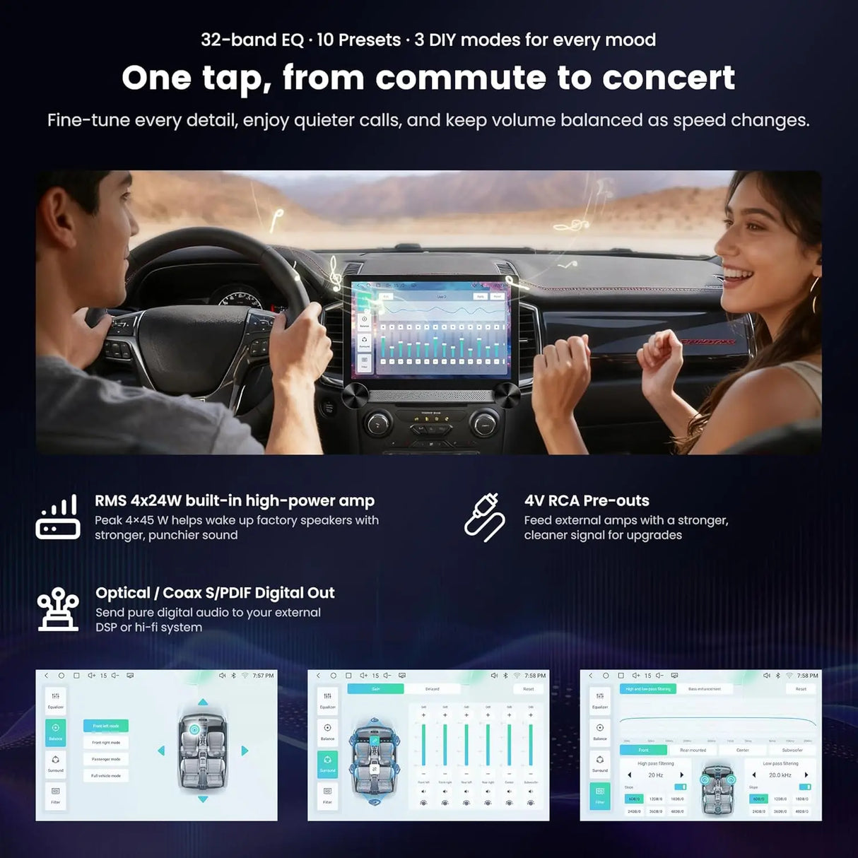 ATOTO S84G215PB 11.5-Inch Double DIN 2K QLED Android Car Stereo, Dual Knobs & 4G LTE, Wireless CarPlay & Android Auto, ChatGPT-Powered AI, DSP Hi-Fi, 4V Pre-Out, Optical/Coaxial Out, GPS Tracking