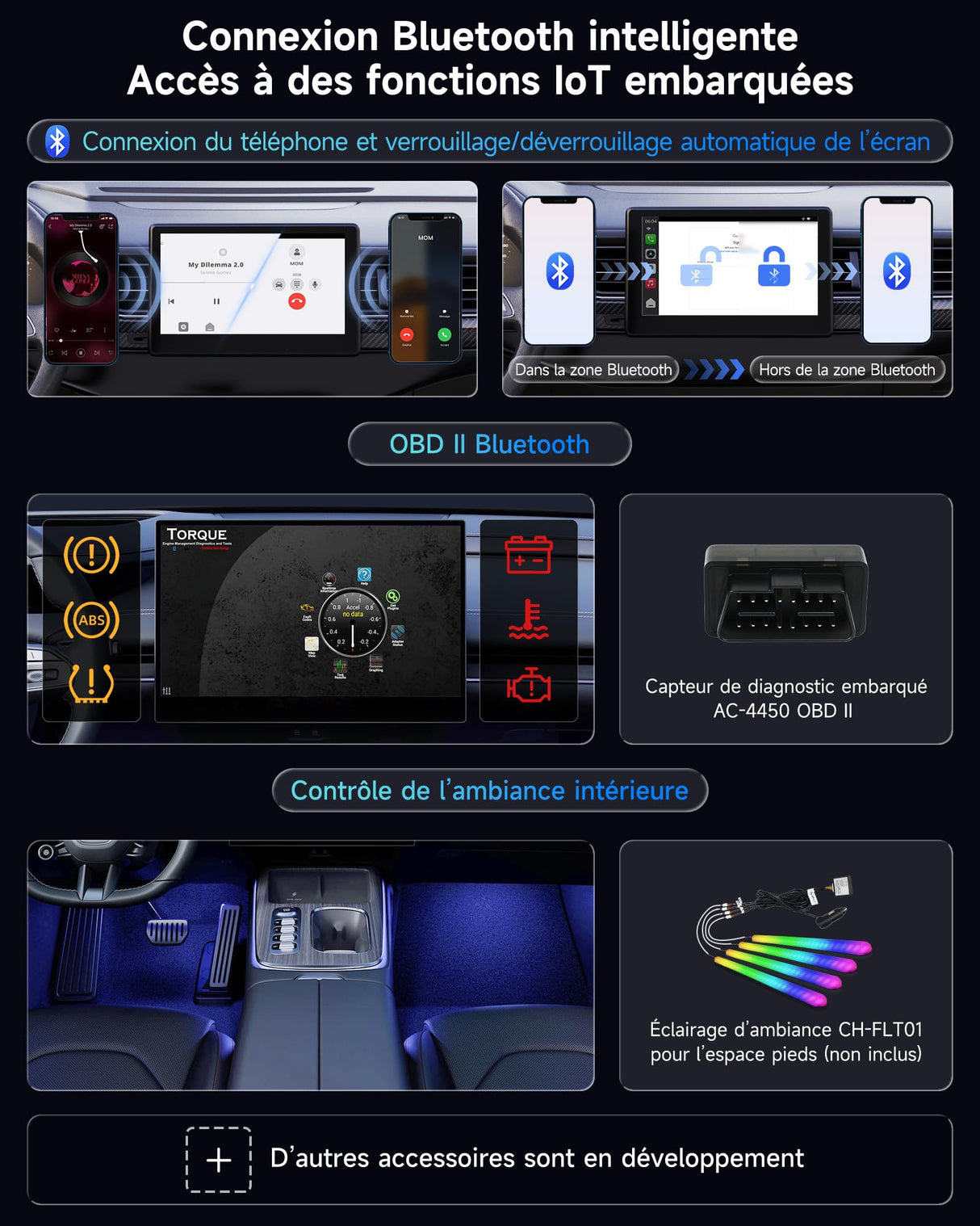 ATOTOOUT Carplay AI Box, Carplay sans Fil & Android Auto & Android 13 OS 2G+16G, Boîte de Diffusion de Voiture pour Youtube, Netflix et Plus Encore avec 4G/ WiFi/BT Double intégré, OTA, OBD II, Gris