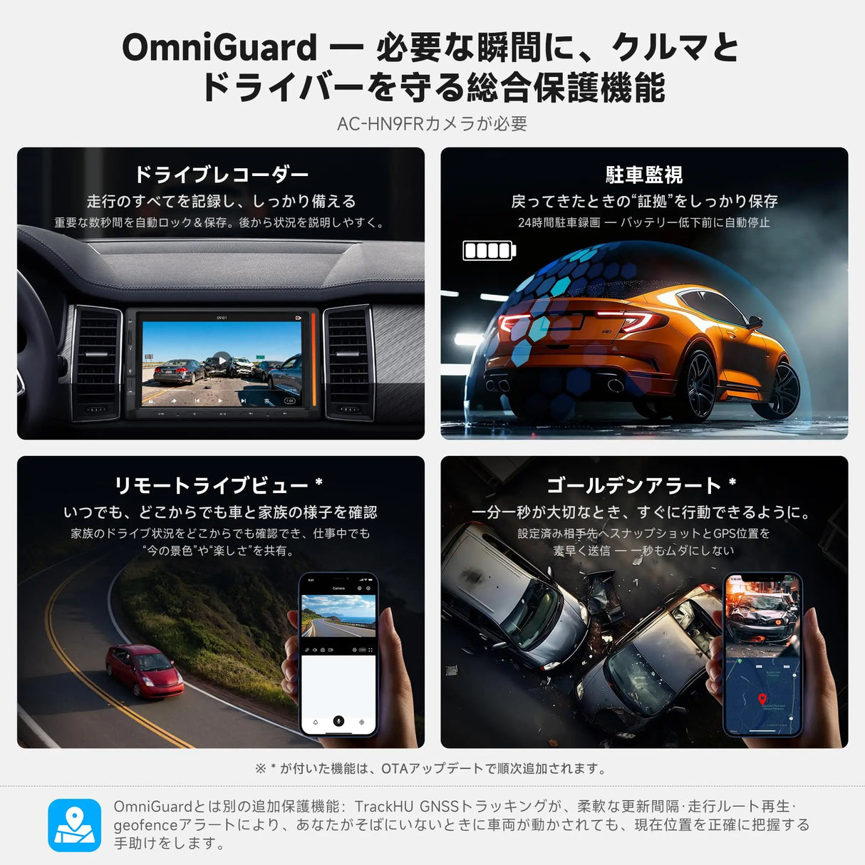 ATOTO S84G2D7PB 7インチ 2DIN Androidカーナビ, AI運転支援・緊急衝突アラート, TrackHU GPS追跡・駐車監視, ハイファイDSP・4Vプリアウト, アンビエントライト