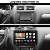 ATOTO S8-Standard 2 DIN 10,1 Zoll S8VW114SD Android Autoradio, kompatibel mit Volkswagen/VW, USB tethering, 2 BT, HD-Rückansicht mit LRV, Kabelloses CarPlay und Android Auto,IPS-Display,SCVC, 3GB+32GB