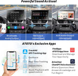 ATOTO 9" Sat Nav with 1080P Dashcam & Backup Camera, QLED Touchscreen, Wireless CarPlay & Android Auto, 4+32G, 4G LTE, GPS Navigation, WiFi, Dual Bluetooth, USB & Steering Wheel Control