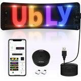 ATOTO CI-VIALD19 19.4" x 4.3" Programmable LED Car Sign – Flexible USB 5V Display, AI Voice & App Control, Custom Text & Animation, Scrolling Digital Sign for Car Window