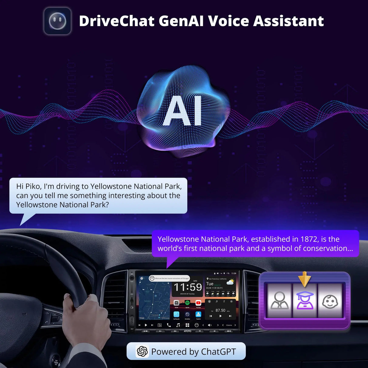 ATOTO X10G2A7E 7" Double Din Car Stereo, QLED Touchscreen CarPlay & Android Auto, Support HDMI& Dual Bluetooth, 4G LTE & WiFi, GPS Navigation