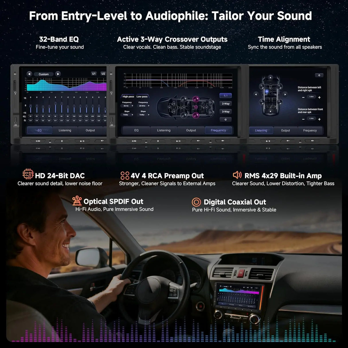 ATOTO V10G2D7OC 7" Double Din Android Car Stereo, Karaoke In-Car Mode, 4-Camera Simultaneous Recording, 4G LTE, aptX HD Bluetooth, DSP 4V RCA Pre-Out, Subwoofer L/R Output, Dual Microphone