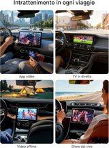 ATOTO CB4 Adattatore CarPlay Wireless – Doppio WiFi, Doppio Bluetooth, Scheda TF 128GB, 4G+32G, Android AI Box con DriveChat, Netflix/YouTube, Nero