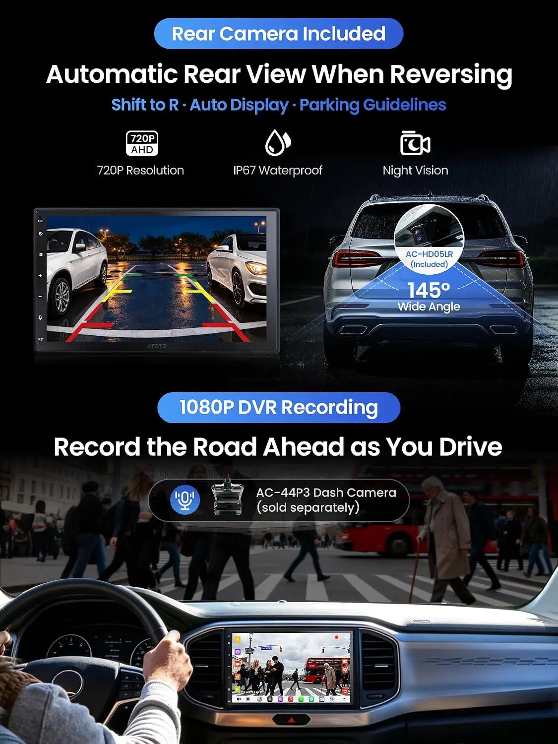 ATOTO A5L Gen2 7inch Double Din Car Stereo, Wireless CarPlay & Android Auto