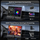 ATOTO X10G129PE 12,95" QLED Radiocasetes Coche Android (1 DIN y 2 DIN), 8G+128G, Pantalla Flexview con Perilla & Botones, Sonido 7.1.2 CH, 4G LTE, 36B-EQ, CarPlay y Android Auto Inalámbricos, HDMI IN