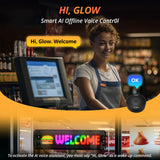 ATOTOEXCEL Programmable Led Sign for Car, 19.4'' x 4.3'' AI-Voice Control & APP Control Scrolling LED Flexible Digital Sign, Custom Text Pattern Animation, Flexible USB 5V LED Display for Car Window