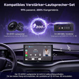 ATOTO CA-AEC122DL Kompakter 4-Kanal Auto-Verstärker, RMS 4x60W, Klasse D TI TPA3221, 2m Stromkabel, Anpassbarer EQ, Kompatibel mit ATOTO Autoradios