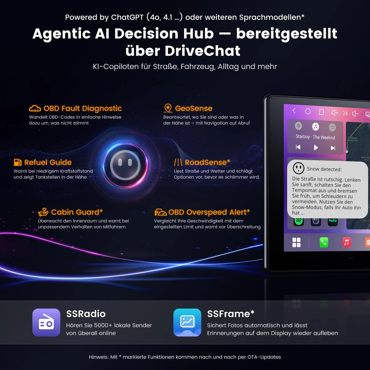 ATOTO A7G211PKL 12,95" QLED 2 DIN Radio Android, 8G+128G, 4G LTE Integrado, Wireless CarPlay & Android Auto, DSP, Navegador GPS, WiFi/BT, Entrada de Cámara 1080P