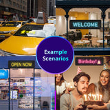 ATOTO CI-VIALD13 Scrolling Advertising LED Signs, AI Voice Control, Programmable led sign，Bluetooth APP Control，13.7" x 4"