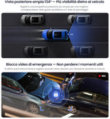 ATOTO AC-HN9RRV3 Telecamera Posteriore AHD 1080p 30fps, 134° Grandangolo, Visione Notturna Starlight, IP67, Sensore G, Parking Mode, Loop Video, Solo Serie V10