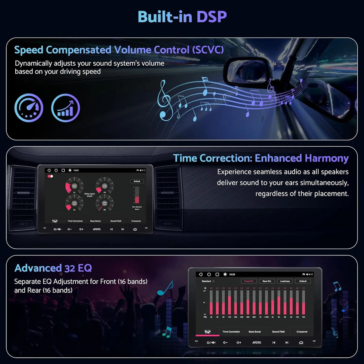 ATOTO S8G2094MS 9" Double Din Car Stereo, 8-Core, 1280x720 QLED Touchscreen, Wireless CarPlay and Android Auto, 4+32G, Dual Bluetooth, WiFi/BT/USB Tethering, Plug and Play, GPS Tracking, SCVC