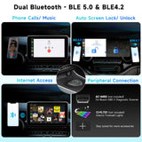 ATOTO CarWave CB6D wireless CarPlay adapter Magic Box CarPlay Video Box - Wireless CarPlay/Android Auto/Android 13 OS, 8GB+128GB, 4G LTE, WiFi, Dual Bluetooth, GPS, YouTube/Netflix Support, microSD, OTA, Black