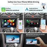 ATOTO A6OP07APF 7" Double Din Car Stereo, Wireless CarPlay & Android Auto, Dual Bluetooth, WiFi/BT/USB Tethering, HD LRV, 2G+32G, Compatible with Vauxhall Astra/Vivaro/Zafira