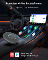 ATOTO CB6 2025 Upgrade Wireless CarPlay Adapter & Android AI Box, Plug & Play CarWave Smart Box with AI DriveChat, GPS Tracking, Android 13, 4G LTE, Dual Bluetooth, 8G+128G