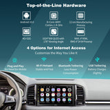 ATOTOT S8MS Double Din Digital Media Receiver, 7" QLED Touchscreen Android Double Din Car Stereo, 4G+32G, Wireless Android Auto & CarPlay, GPS Tracking, Built-in 4G LTE, Dual BT, LRV, SCVC, S8G2B74MS