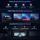 ATOTO S8G2094MS 9" Double Din Car Stereo, 8-Core, 1280x720 QLED Touchscreen, Wireless CarPlay and Android Auto, 4+32G, Dual Bluetooth, WiFi/BT/USB Tethering, Plug and Play, GPS Tracking, SCVC