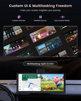 ATOTO P1025M2M 10.25" QLED Android Car Stereo 8GB+128GB, CarPlay Screen for Car, Wireless CarPlay & Android Auto, Built-in Front & Cabin DVR Cam, AI, Parking Monitor, 4G/Wi-Fi/BT/USB