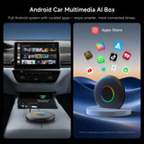 ATOTO CB6 Wireless CarPlay Adapter, 8G+128G, AI Box with AI DriveChat, GPS Tracking, Dual Bluetooth, 4G LTE (Black)