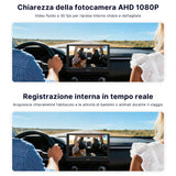 ATOTOEXCEL Telecamera Interna, Frontale (Montaggio Posteriore Abitacolo), AHD 1080p, 30fps, Visione Notturna Starlight, Grandangolo 135°, Reg. loop, Modo Parcheggio, Compat. solo Serie V10, AC-HN9CBV2