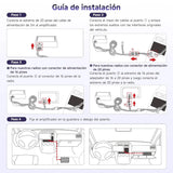 ATOTO CA-AEC122DL Amplificador de Auto Compacto 4x60W RMS, 4 Canales, Clase D TI TPA3221, EQ Personalizable, Cable de Alimentación 2m, Compatible con Estéreos ATOTO