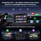 ATOTO S84G211P-S01 10.1 Zoll QLED Android Doppel-DIN Autoradio, kabelloses CarPlay und Android Auto, 4G LTE, WiFi/USB-Tethering, Hi-Fi DSP mit 4V Vorverstärkerausgang, mit Rückfahrkamera, 4G+64G