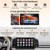 ATOTO S8G2094MS 8-Core 9" Android Double Din Car Stereo, QLED Touchscreen, Wireless CarPlay & Android Auto, Dual Bluetooth, GPS Tracking, SCVC,4G LTE/WiFi&BT&USB Tethering
