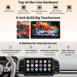 ATOTO S8 8-core 9 inch QLED Double Din Android Car Stereo, Wireless CarPlay & Android Auto, Built-in 4G,WiFi/BT/USB Tethering, 2 Bluetooth, 4G+32G Car Radio, SCVC&DSP, AI Chat, MirrorLink,S8G2094MS