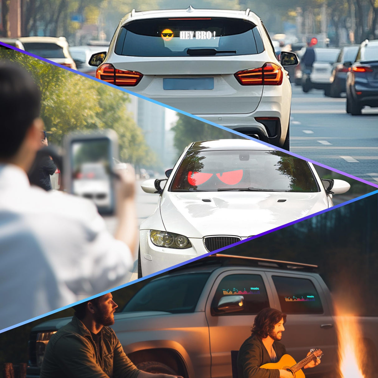 ATOTO CI-VIALD13 Scrolling Advertising LED Signs, AI Voice Control, Programmable led sign，Bluetooth APP Control，13.7" x 4"