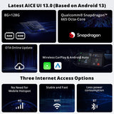ATOTOZONE 10" QLED AI Android Autoradio 1 DIN, Floating Screen Auto, 8G+128G In-Dash Navigation, 4G LTE, Kabelloses CarPlay &amp; Android Auto, Dual-Phone &amp; 2 Bluetooth, SCVC, GPS-Tracking, X10G110E