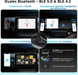 ATOTO CB6 Android Auto Wireless Adapter – CarPlay IA Box, 8GB+128GB Auto-Streaming-Box mit 4G, Dual Bluetooth, USB, integriertem GPS, KI-Assistent, microSD-Erweiterung, OTA
