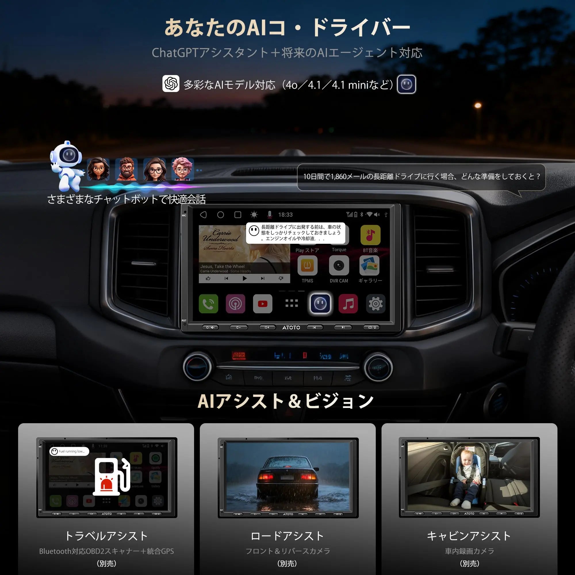 ATOTO S8 Ultra 7インチ 2DIN ディスプレイオーディオ 6GB+128GB