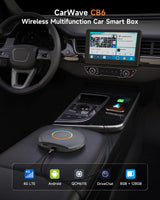 ATOTO CB6 2025 Upgrade Wireless CarPlay Adapter & Android AI Box, Plug & Play CarWave Smart Box with AI DriveChat, GPS Tracking, Android 13, 4G LTE, Dual Bluetooth, 8G+128G