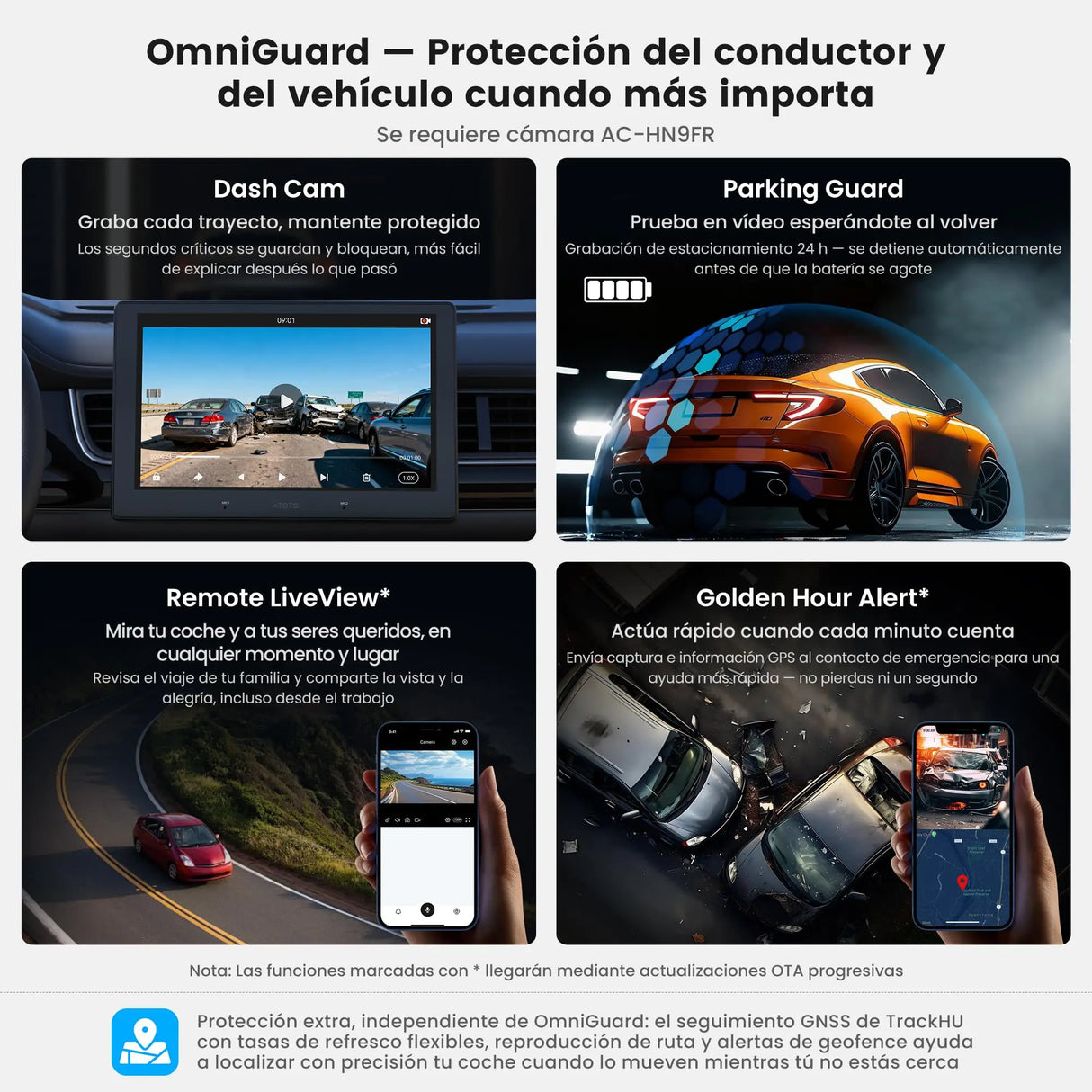 ATOTO S84G211P-S01 10.1 Pulgadas QLED Android Radio de Coche Doble DIN, CarPlay y Android Auto inalámbricos, 4G LTE, WiFi/USB-Tethering, Hi-Fi DSP con pre-Salida de 4V, con cámara de reversa, 4G+64G