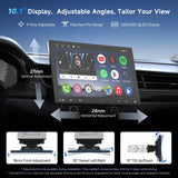 ATOTO A6G110PF 10.1" Bluetooth Radio for Car, 8-Core Android Single & Double Car Stereo, Wireless CarPlay & Android Auto, Floating QLED Touchscreen, 2+32G, ChatGPT, GPS Tracker, HD LRV, WiFi/BT/USB, Dual Bluetooth