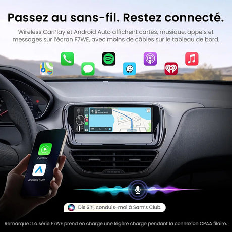 ATOTO F7WE Autoradio 1 DIN 6.28 Pouces avec CarPlay sans Fil & Android Auto