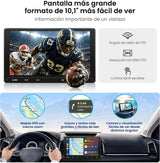 ATOTO F7G211WE Radio Coche 2 DIN de 10,1", Apple CarPlay Inalámbrico y Android Auto Inalámbrico, Pantalla Táctil QLED, DSP, Bluetooth, LRV, MirrorLink, Control del Volante, AUX, Radio FM/AM