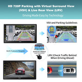 ATOTOT S8MS Double Din Digital Media Receiver, 7" QLED Touchscreen Android Double Din Car Stereo, 4G+32G, Wireless Android Auto & CarPlay, GPS Tracking, Built-in 4G LTE, Dual BT, LRV, SCVC, S8G2B74MS
