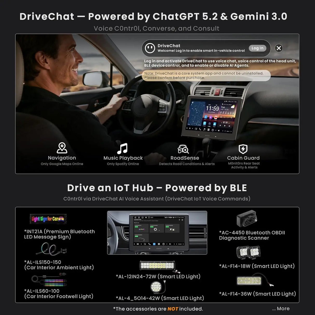 ATOTO X10G2A7E 7" Double Din Car Stereo with Android In-Dash Navigation, 8+128GB, Wireless CarPlay & Android Auto, ChatGPT AI Assistant, 4G LTE, Dual Phone Connection, Dual Bluetooth