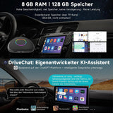 ATOTO CB6 Android Auto Wireless Adapter – CarPlay IA Box, 8GB+128GB Auto-Streaming-Box mit 4G, Dual Bluetooth, USB, integriertem GPS, KI-Assistent, microSD-Erweiterung, OTA